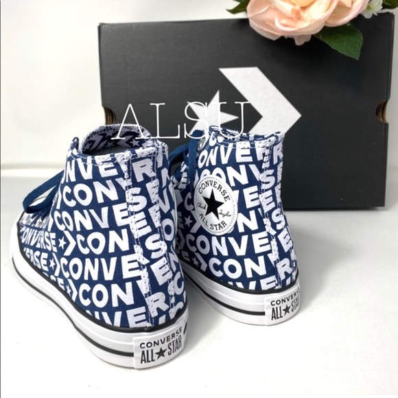 Converse Ctas Logo Navy Canvas High Top W AUTHENT - Picture 5 of 9